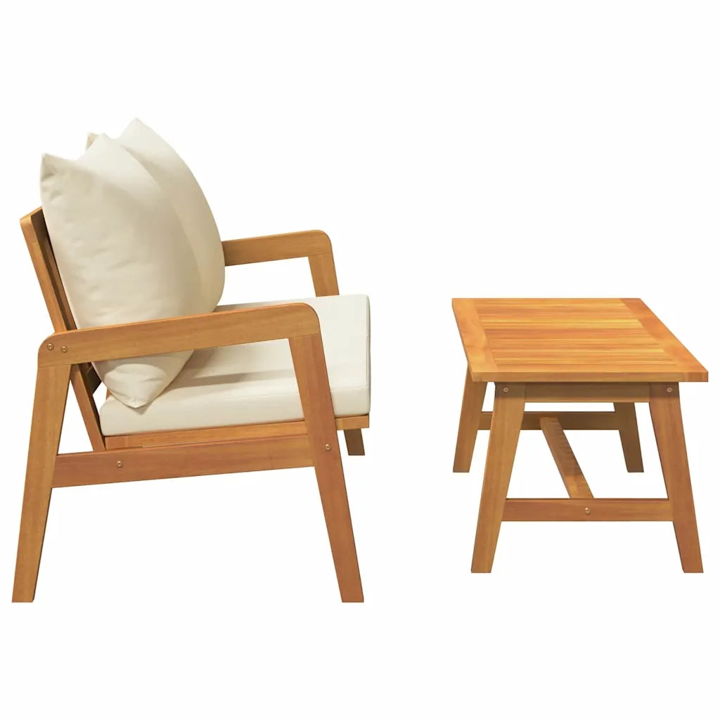 Set bistrot 2 Pezzo Olio Naturale Legno di Acacia Massello CFW5236974