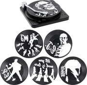 Sostegni per piatti vinili in vinile antiscivolo - 6 pezzi - Nero