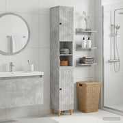 Armadio da Bagno con Ripiano Aperto ALKMAAR Grigio Cemento 896158