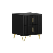 Comodini letto con cassetti Tavolino da salotto o soggiorno Tavolino telefono 40x40cm Nero 2 cassetti FBT115-SCH