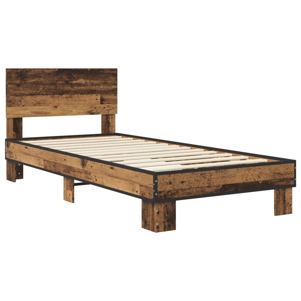 Struttura letto con testata Legno antico 80 x 200 cm 8009085