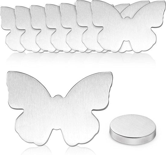 Set di pesi per tenda 8 pezzi pesi per tenda in metallo extra pesanti in acciaio inossidabile forma a farfalla per tende per interni esterni ristoranti argento