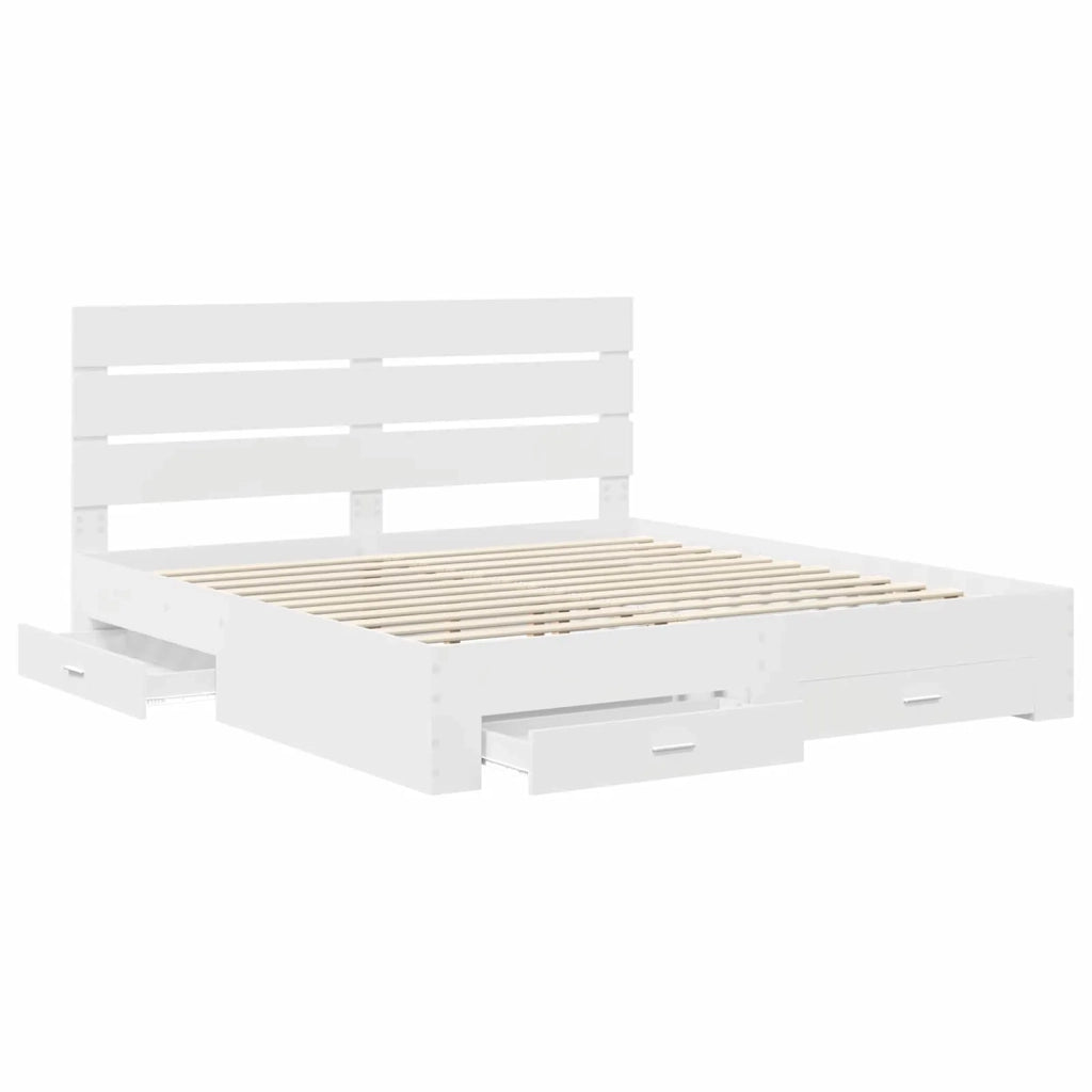 Struttura del letto Bianco 180 x 200 cm Legno multistrato 3411943