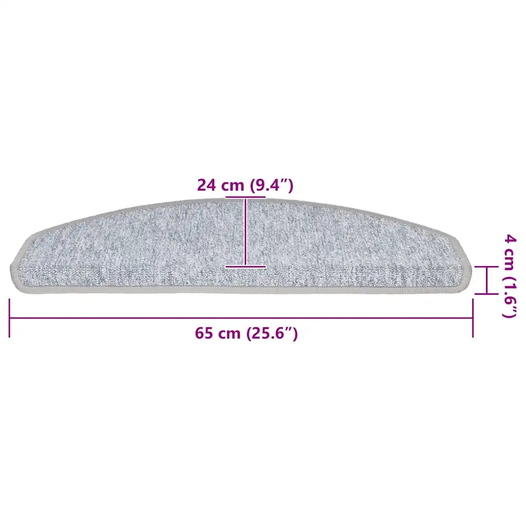 Tappetini per Scale 30 pz Grigio Chiaro 65x24x4 cm