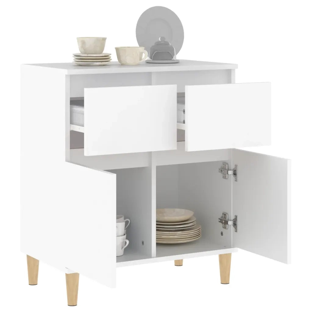 Credenza-Buffet-Armadio da cucina Bianca 60x35x70 cm in Legno Multistrato 157530