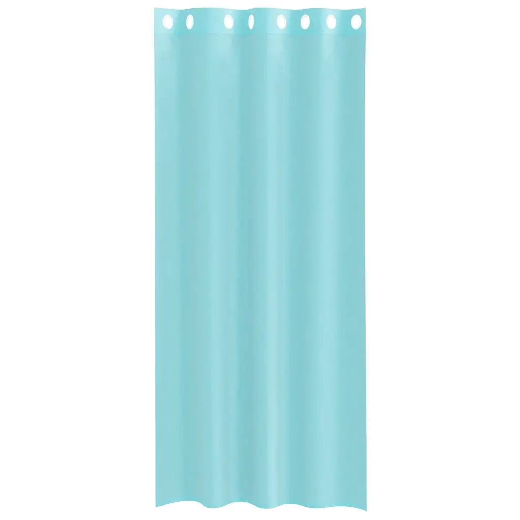Tende in Voile con Occhielli 2 pz Turchese