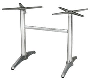 Base per Tavolo Rettangolare da Giardino con Piede a 2 Razze in Alluminio Silver