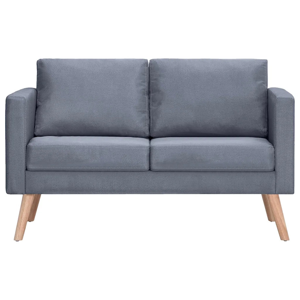 Divano a 2 Posti in Tessuto Grigio Scuro  cod mxl 9879