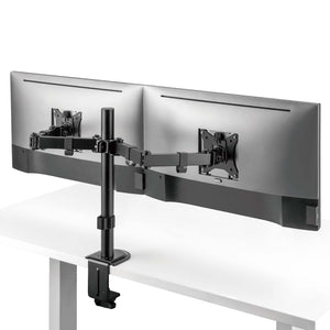 Postazione doppio monitor, Supporto per 2 schermi max 32", conforme a VESA 75/100