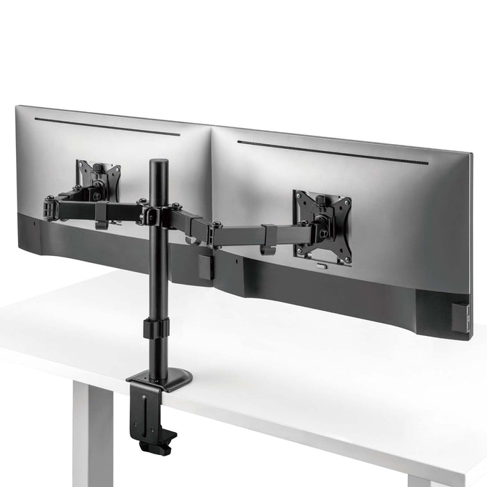 Postazione doppio monitor, Supporto per 2 schermi max 32", conforme a VESA 75/100
