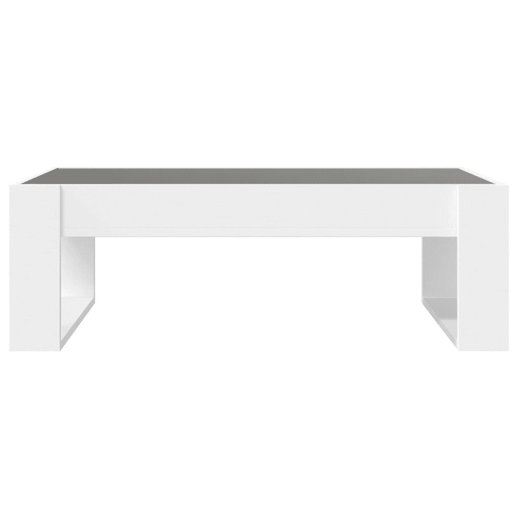 Tavolino da Salotto con LED Infinity Bianco 90x53x30 cm