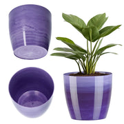 Coprivaso KADAX, rotondo, 12 cm, per soggiorno, effetto marmo viola.