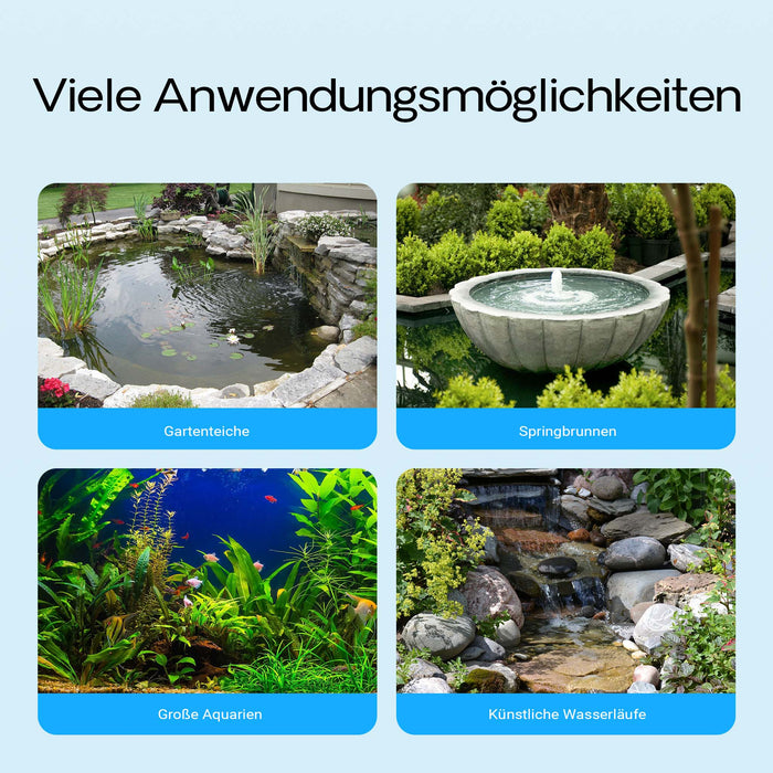 Pompa da laghetto CTF-8000 SuperECO 8000l/h 70W per circolazione e filtrazione acqua