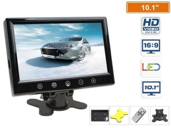 MONITOR TFT LED 10.1" CON TELECOMANDO - INGRESSO VIDEO - RCA - VIDE...