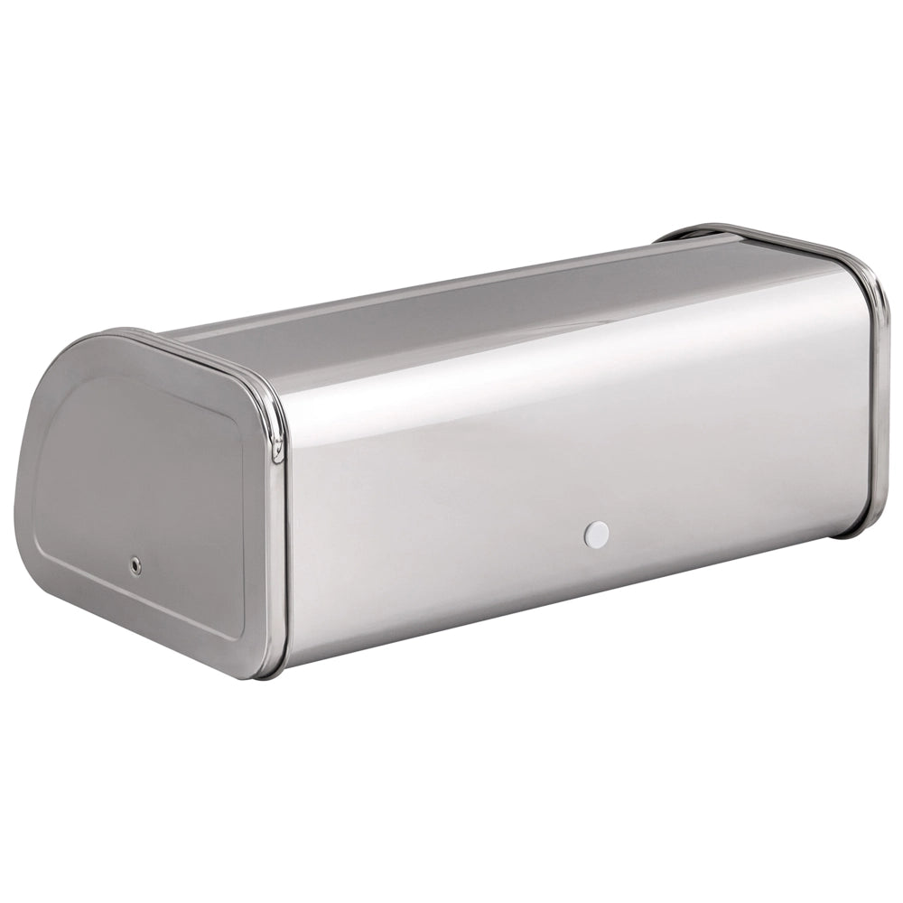 Contenitore per il pane in acciaio inossidabile argentato 45 x 26 x 17 cm Decorativo con coperchio a rotolo Cucina moderna