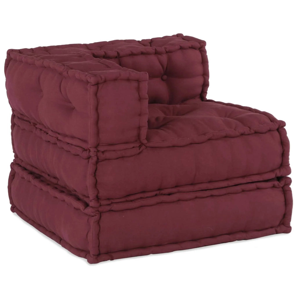 Divano modulare 3 pcs Bordeaux Tessuto 3315072