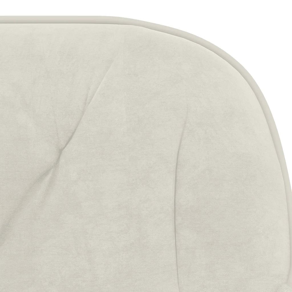 Sedia da Ufficio Girevole Crema in Velluto 344865