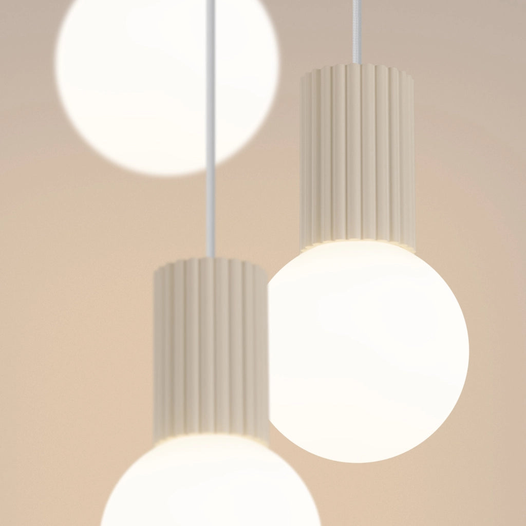 Lampada a sospensione SFERA beige 3 sfere G9 Pure Lume