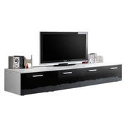Mobile TV 200cm Collezione COMET. Colore bianco e nero. 2 ante a ribalta.