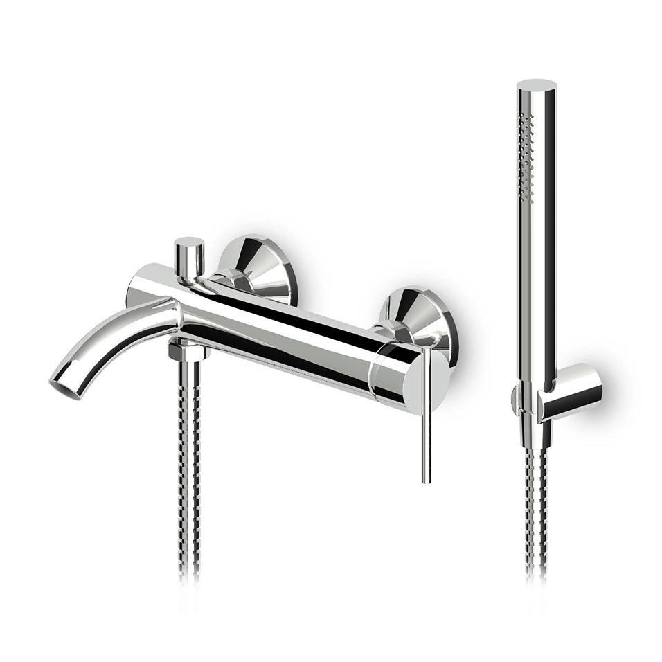 MONOCOMANDO VASCA DOCCIA ESTERNO C/ACCESSORI SERIE ZXS- Cromo zucchetti