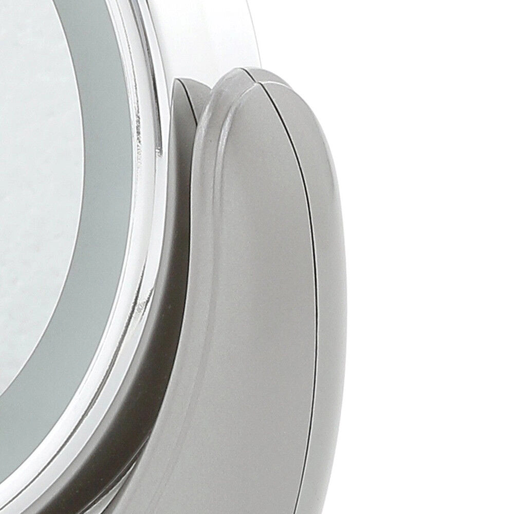 Specchio A Led Zoom 5x Orientabile Con Supporto A Batteria Silver Dcg Lm 3055
