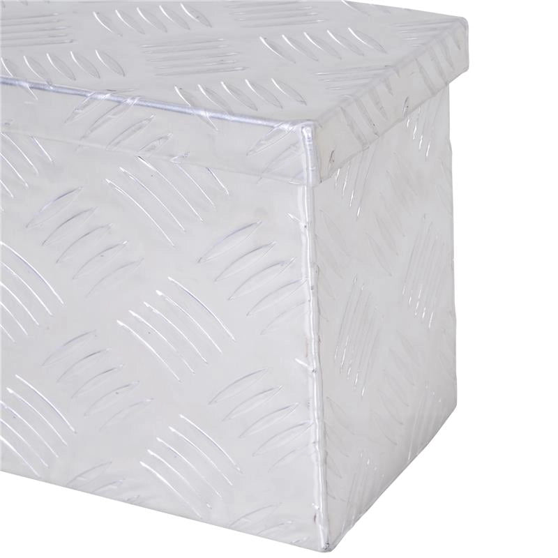 CASSETTA PORTAUTENSILI DA 2 KG CON CHIUSURA A CHIAVE IN LAMIERA DI ALLUMINIO 50X15.5X20.5 CM ARGENTO