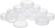 Contenitori di archiviazione trasparenti da 20 pezzi - Cilindrici con coperchi a vite - Dimensioni 5,5 x 1,8 cm - Contenitori di archiviazione per gioielli e perle