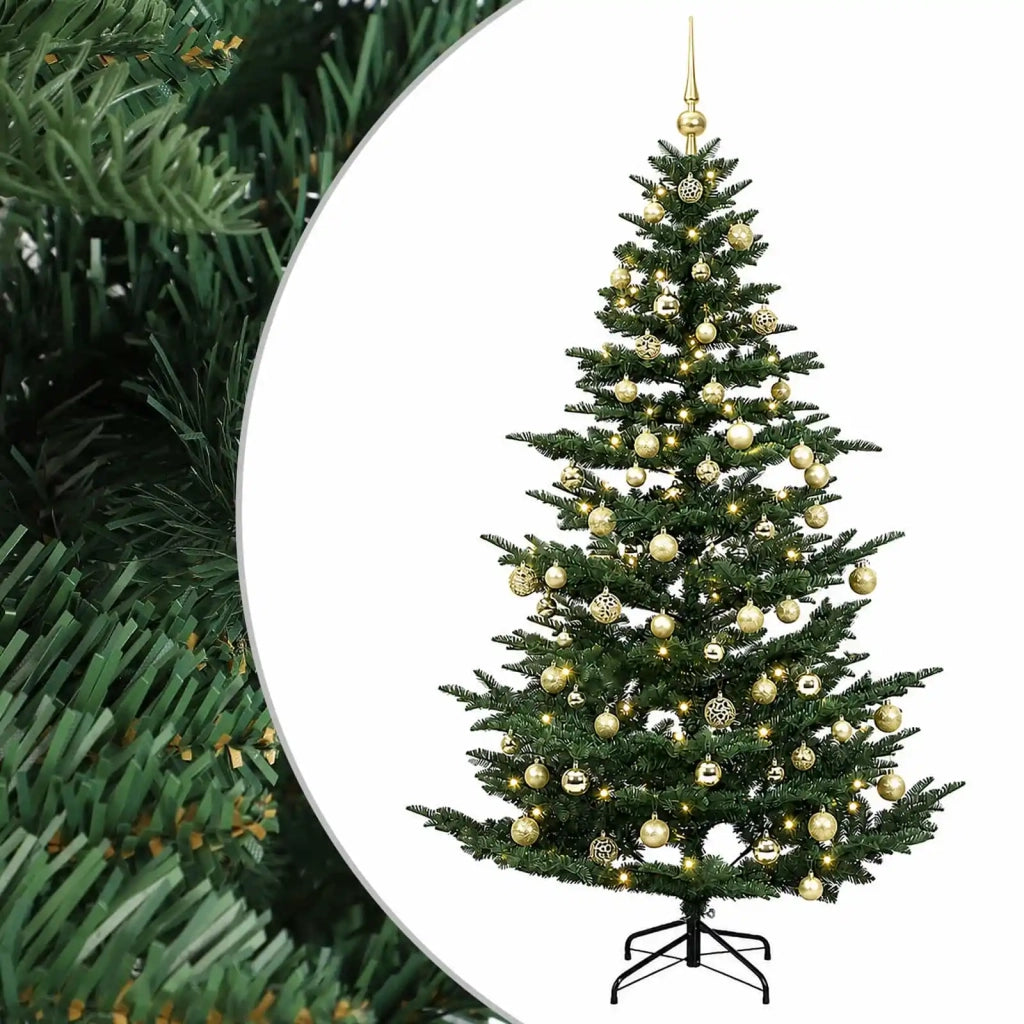 Albero di Natale artificiale con palline 210 cm 300 LED 3466525