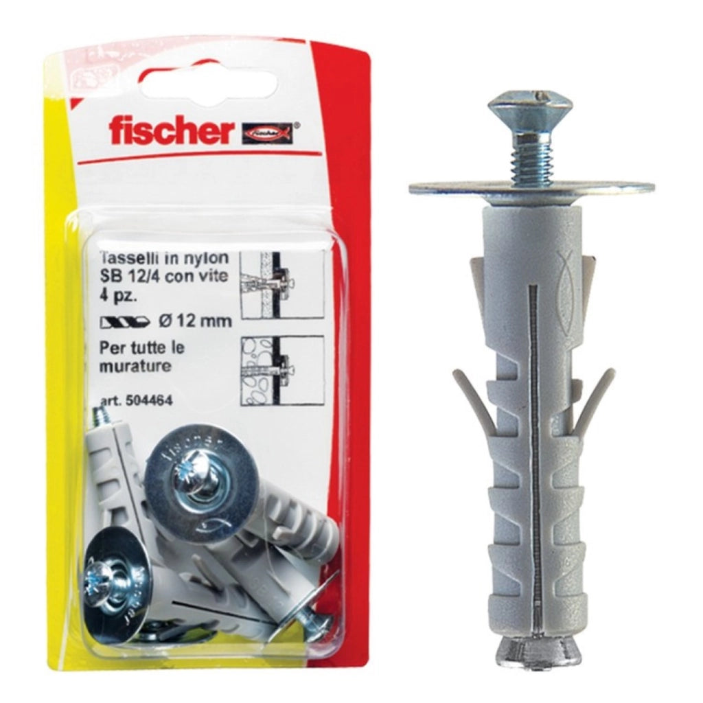 Tasselli Nylon Sb 12/ 2 K Con Gancio Medio Set 5 Pezzi - Fischer