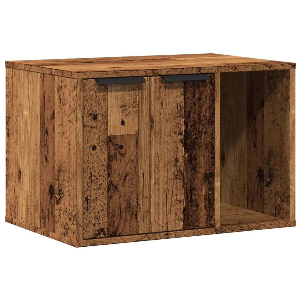 Mobiletto per lettiera per gatti legno invecchiato legno ingegnerizzato marrone 02_0043347