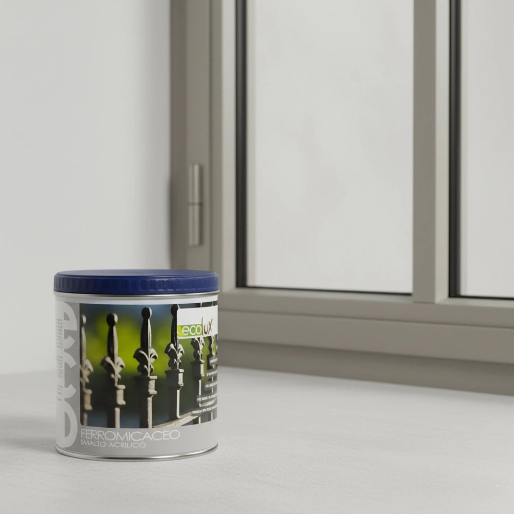Ecolux smalto ferromicaceo antichizzante acrilico grigio chiaro 8012 *** formato 0,5 l, confezione 1