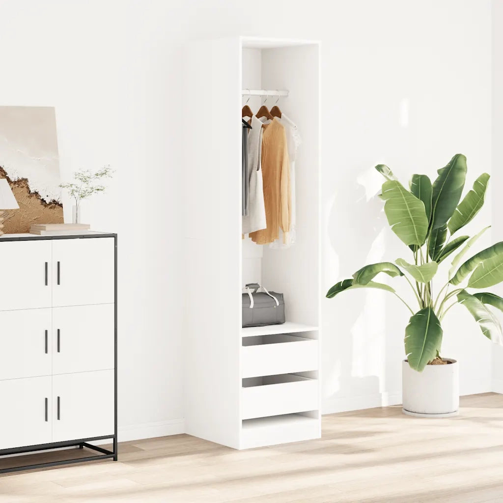 Armadio con Cassetti Bianco 50x50x200 cm in Legno Multistratocod mxl 82232