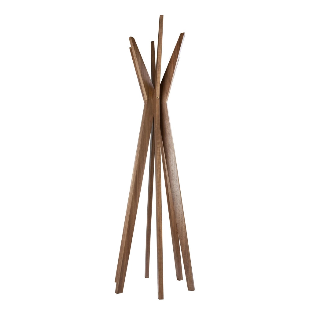 Appendiabiti in legno di noce