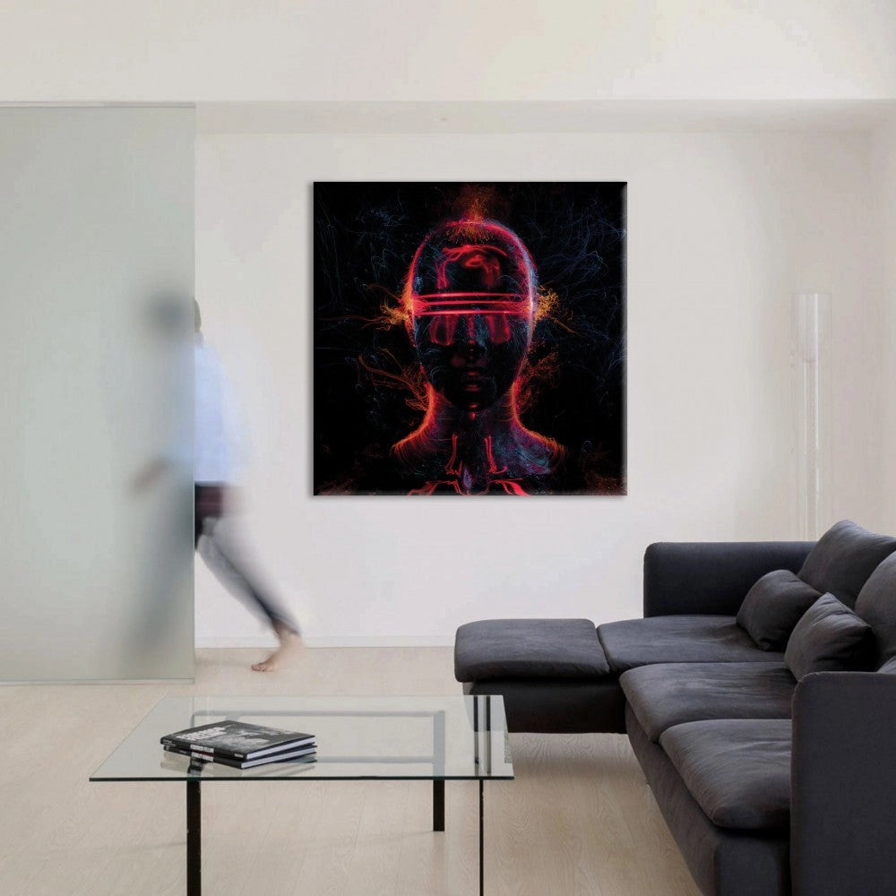 ALIEN Abstraction 104 - Quadro Canvas su telaio in legno Misura: 100x100 cm