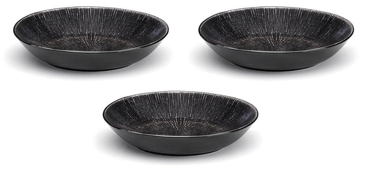 Set 3 Insalatiere Ø27,5 cm in Gres Kaleidos Sirius Nere