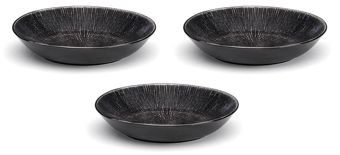 Set 3 Insalatiere Ø27,5 cm in Gres Kaleidos Sirius Nere