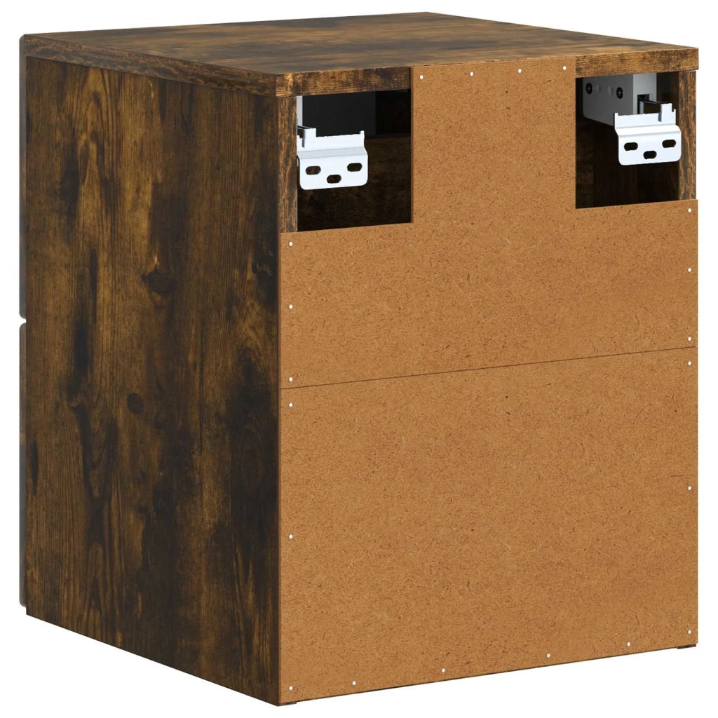 Mobiletto da notte a muro Rovere Fumo 33 x 34,5 x 40 cm 898135