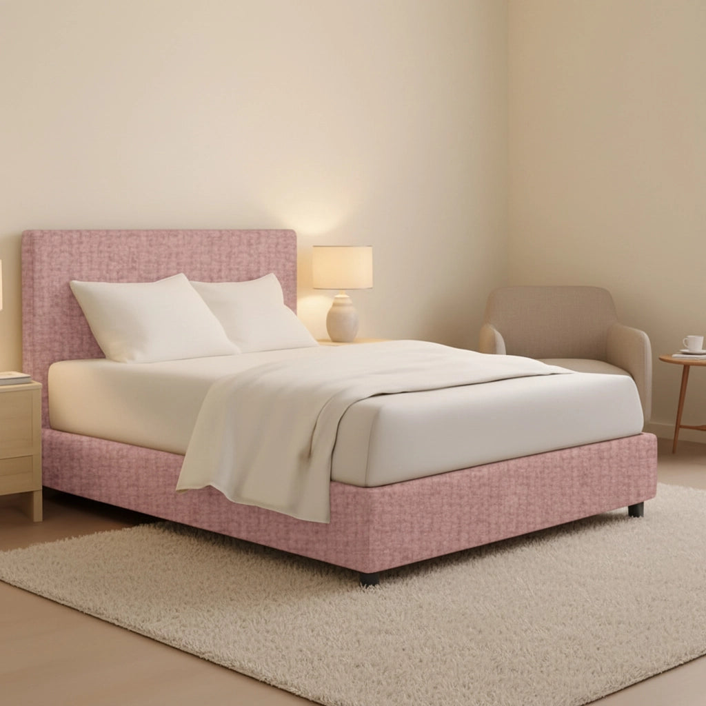 Gosport, Letto Piazza e Mezza Sfoderabile Made in Italy, Rosa
