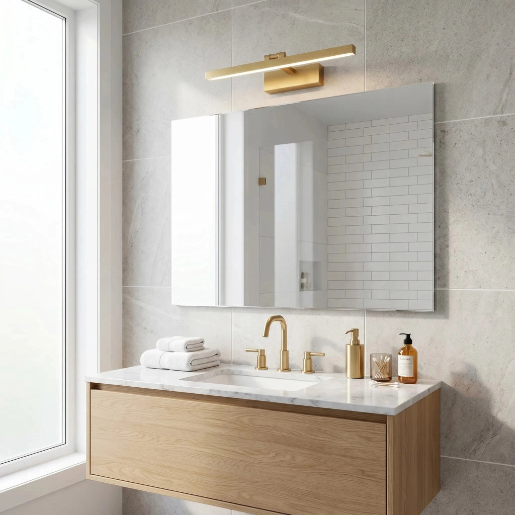 Applique Da Bagno Led APP1865-1W 80 Cm Brush Gold