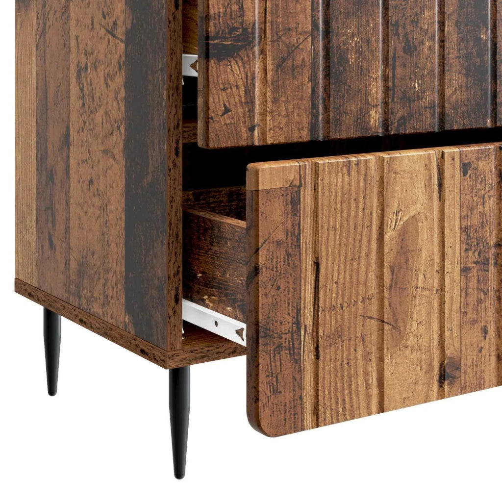 Armadio da Notte con cassetto Legno antico 62 x 34,5 x 49,5 cm 894323