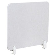 Pannello Divisorio da Scrivania Bianco Sporco in PET con Rivestimento in Tessuto 72 x 50 cm Schermo Acustico per Ufficio e Home Office