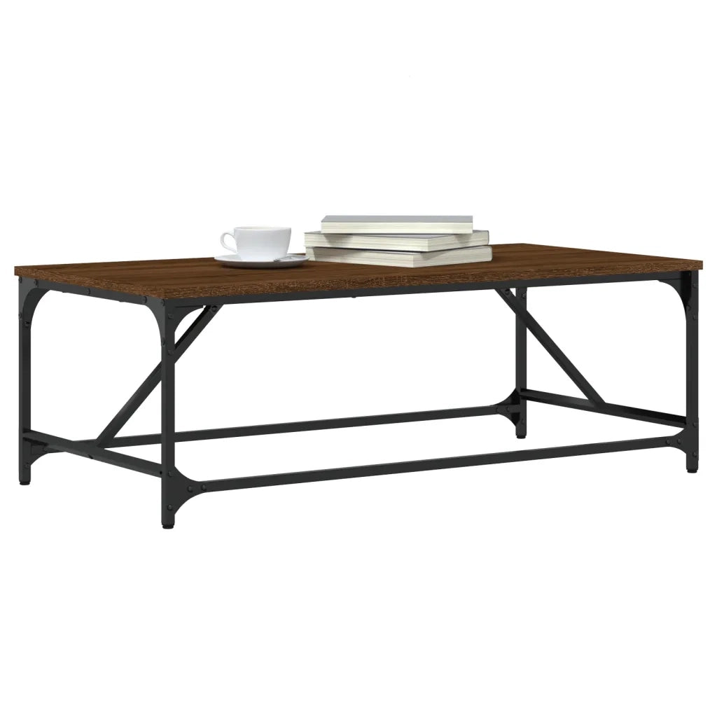 Tavolino da Salotto Rovere Marrone100x50x35cm Legno Multistrato 835333