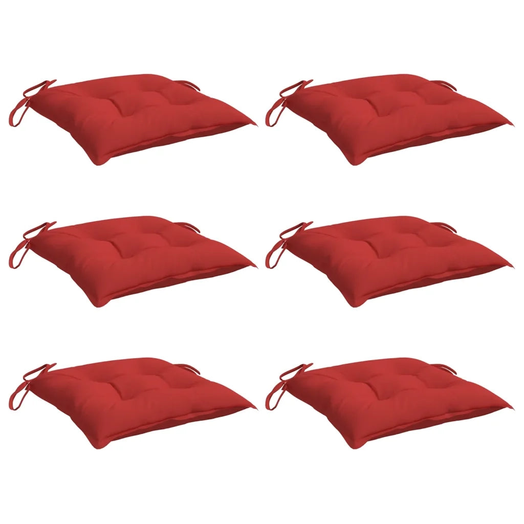 vidaXL Cuscini per Pallet 6 pz Rossi 50x50x7 cm Tessuto Oxford
