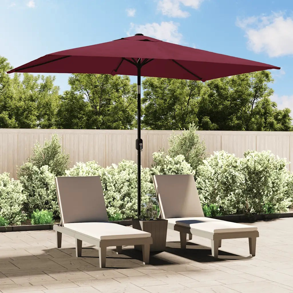 Ombrellone con Palo in Metallo-Ombrello da giardino 300x200 cm Bord¨°