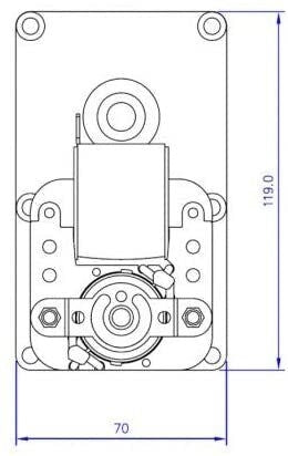 Motoriduttore Mellor stufa pellet 1,3 Rpm Albero 9,5 mm FB1192 FB1392