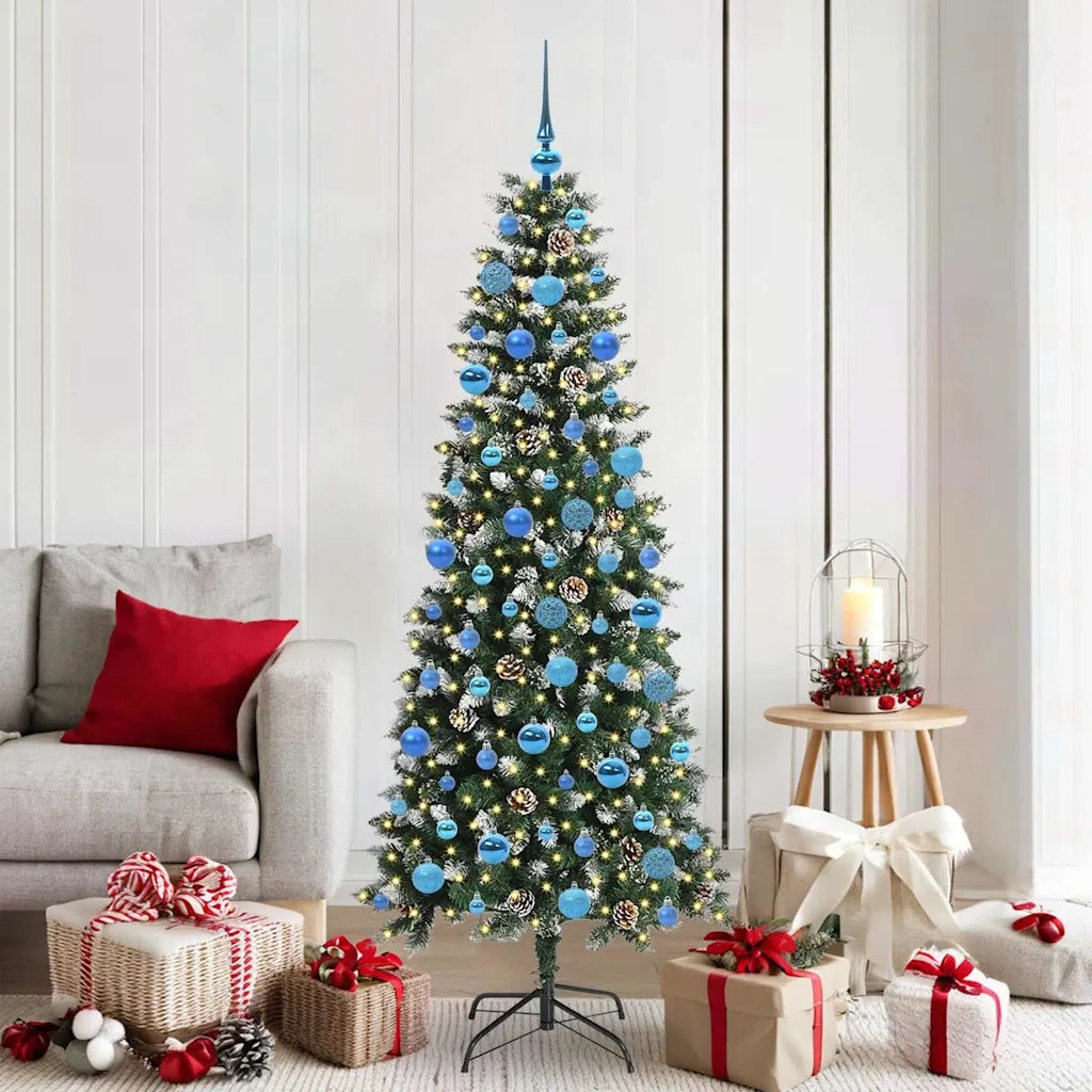 Albero di Natale artificiale con 300 LED Verde 180 cm 3395827