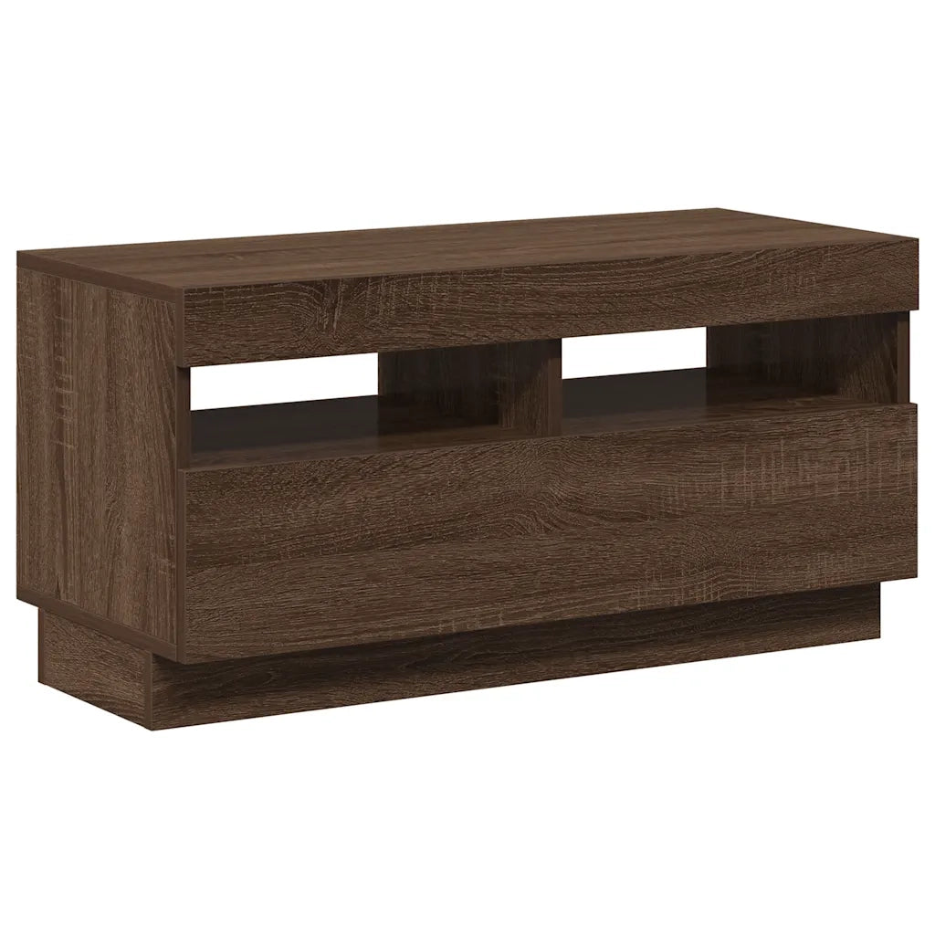 Mobile Porta TV con Luci LED Rovere Marrone 80x35x40 cm cod mxl 15892