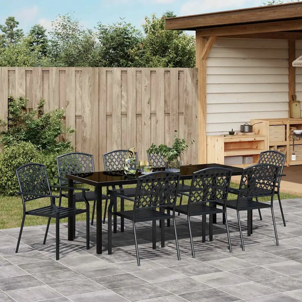Set da Pranzo per Giardino 9 pcs Antracite 3379309