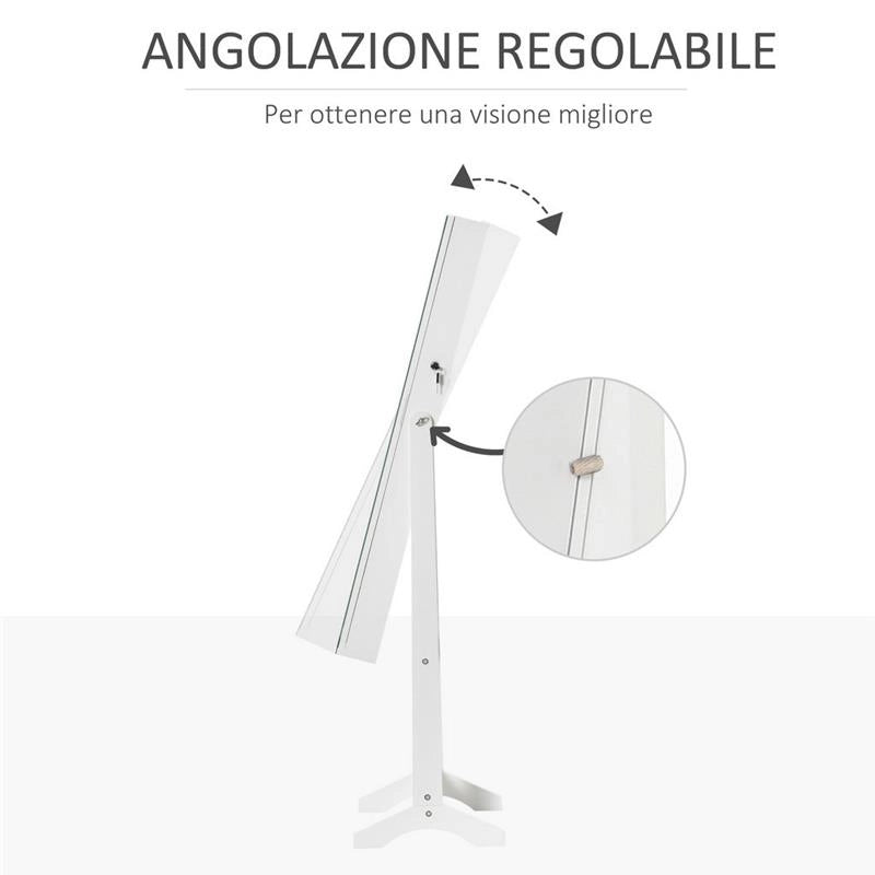 SPECCHIO PORTAGIOIE AUTOPORTANTE CON LUCE LED CON SERRATURA 46X36.5X151CM