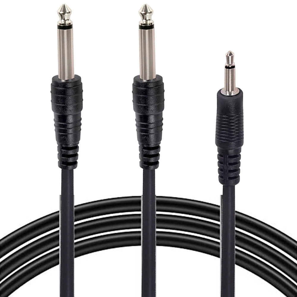 Trade Shop - Cavo Audio Aux 3.5mm Maschio A Doppio Cavo Jack 6.5mm Maschio Mono 5mt Ajack-03 -